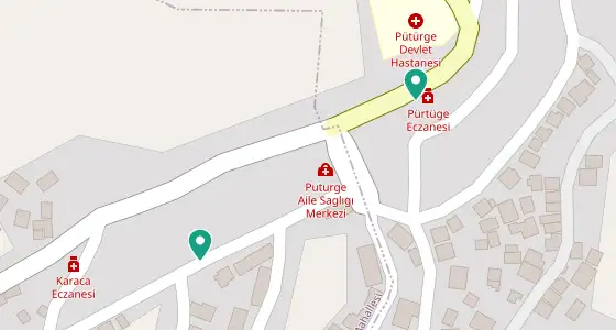 Pütürge eczane konum haritası — Malatya