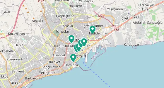 Akdeniz eczane konum haritası — Mersin