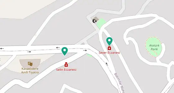 Kavaklıdere eczane konum haritası — Muğla