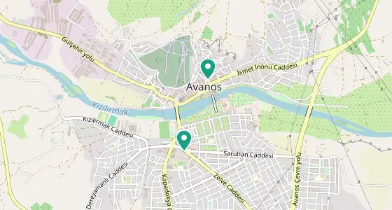 Avanos eczane konum haritası — Nevşehir