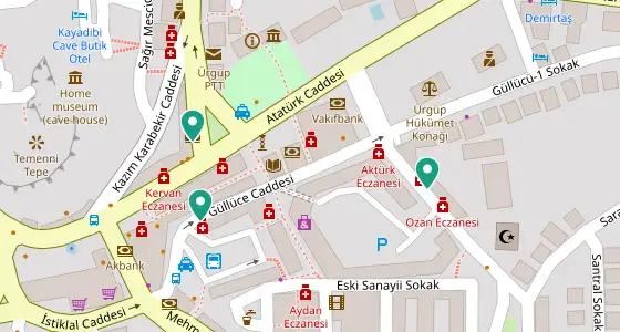 Ürgüp eczane konum haritası — Nevşehir