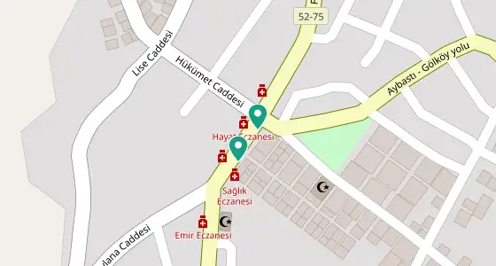 Aybastı eczane konum haritası — Ordu
