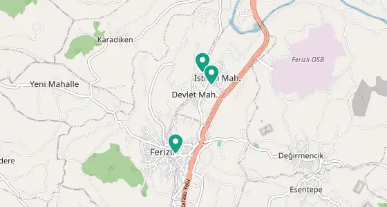 Ferizli eczane konum haritası — Sakarya