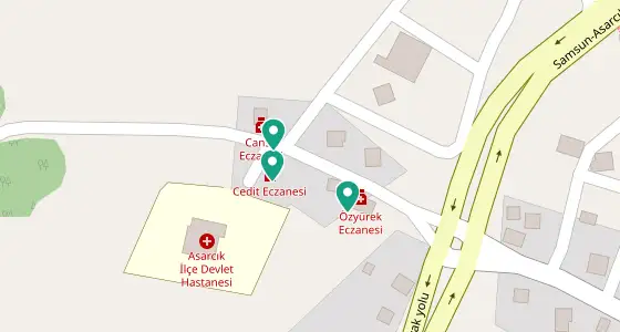 Asarcık eczane konum haritası — Samsun