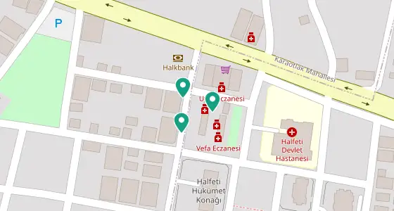Halfeti eczane konum haritası — Şanlıurfa