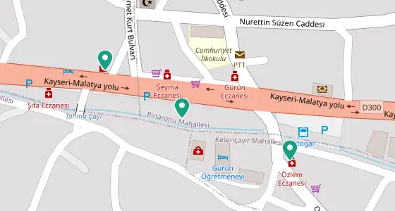 Gürün eczane konum haritası — Sivas