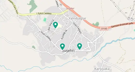 Suşehri eczane konum haritası — Sivas