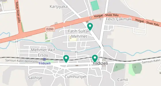 Yıldızeli eczane konum haritası — Sivas