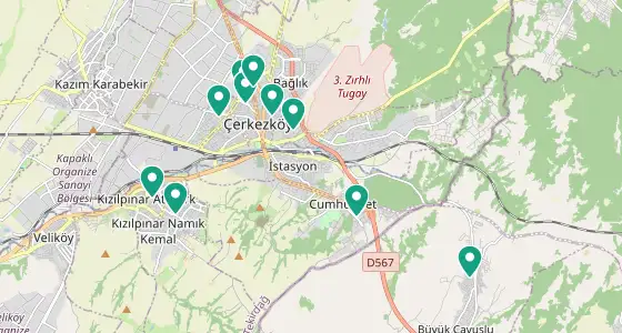 Çerkezköy eczane konum haritası — Tekirdağ