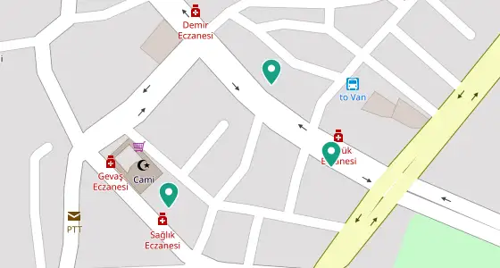 Gevaş eczane konum haritası — Van