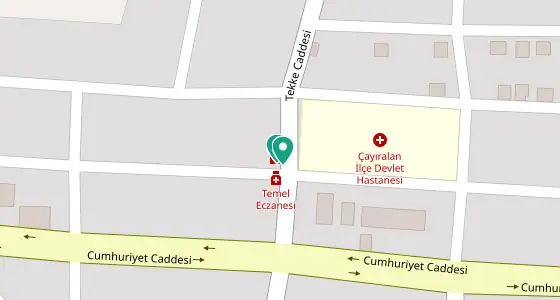 Çayıralan eczane konum haritası — Yozgat