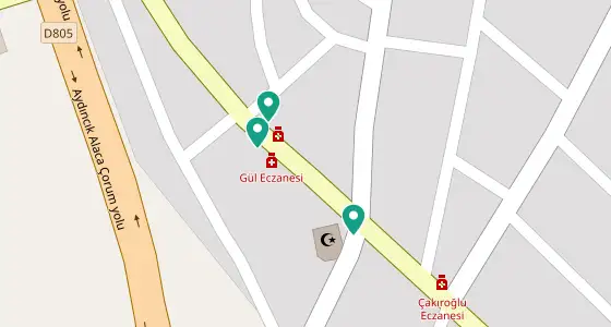 Çekerek eczane konum haritası — Yozgat
